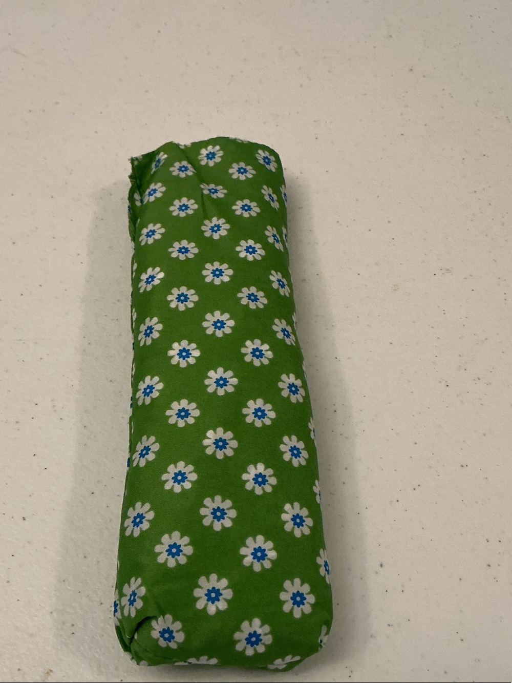 Vera Bradley Green Umbrella with White and Blue Floral Pattern